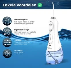 Hydropulseur - Brosses à Brosses à Dents électriques - Sans Fil Et Rechargeable - Comprend Deux Accessoires - Hydropulseur Sans Fil - Élimine Le Tartre - Dents Saines Et Propres -Dentaires Appareils Magasin 1200x1162 4