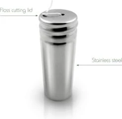 Fil Dentaire Vegan | Fil Dentaire Écologique | Ruban Dentaire | Cire De Candelilla | Zéro Déchet | Distributeur En Inox | Porte Fil Dentaire Rechargeable | Menthe | 50 M | Bambaw -Dentaires Appareils Magasin 1200x1164 4