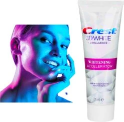 Crest® Crest 3D White Brilliance Whitening Accelerator Dentifrice Blanchissant Les Dents - Dentifrice Pour Blanchiment Et Traitement Intensif De Blanchiment Et D'Émail - Dentifrice Blanchissant - 75 Ml