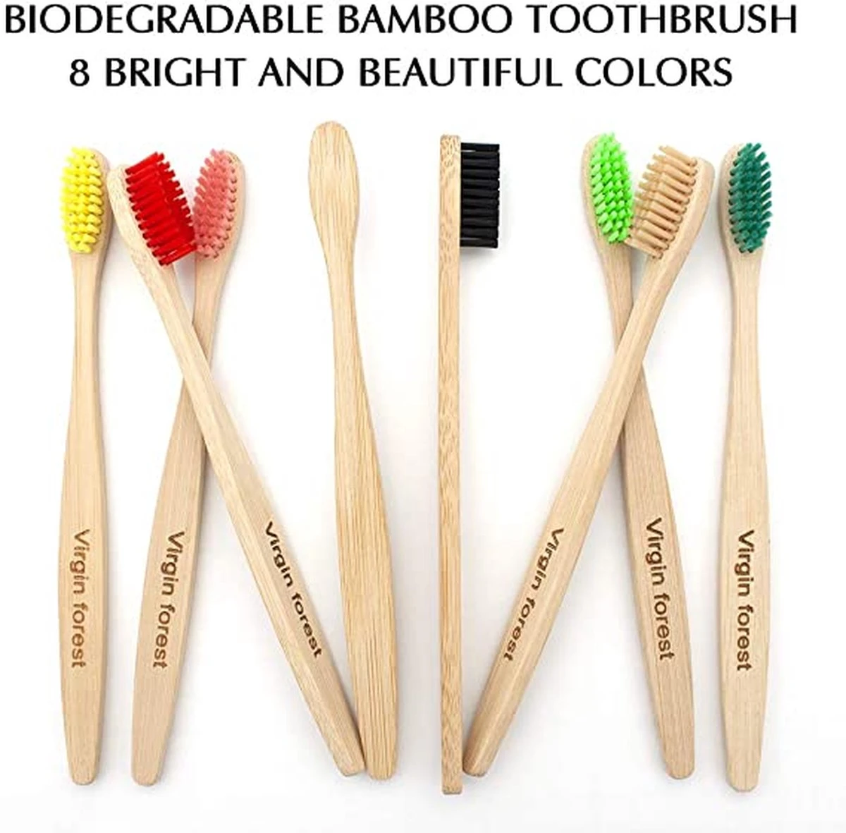 Ecorganic.nl - Soins Personnels - Dents - Brosse à Dents En Bamboe , Brosses à Dents En Bois Biodégradables En 8 Couleurs, Sans BPA, Brosse à Dents écologique Sans Plastique 5 Ecorganic.nl - Soins Personnels - Dents - Brosse à Dents En Bamboe , Brosses à Dents En Bois Biodégradables En 8 Couleurs, Sans BPA, Brosse à Dents écologique Sans Plastique – Image 5