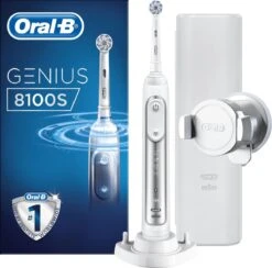 Braun Oral-B Genius 80326249 Brosse à Dents électrique Adulte Brosse à Dents Rotative Oscillante Argent, Blanc