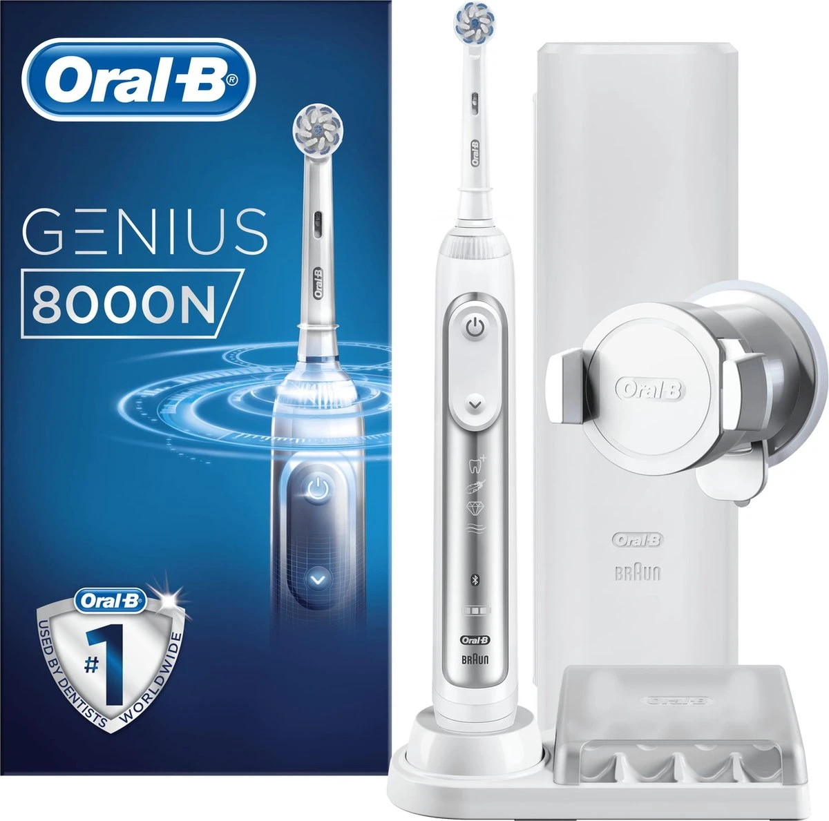 Oral B Oral-B Genius 80326236 Brosse à Dents électrique Adulte Brosse à Dents Rotative Oscillante Argent, Blanc 2 Oral B Oral-B Genius 80326236 Brosse à Dents électrique Adulte Brosse à Dents Rotative Oscillante Argent, Blanc – Image 2