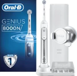Oral B Oral-B Genius 80326236 Brosse à Dents électrique Adulte Brosse à Dents Rotative Oscillante Argent, Blanc