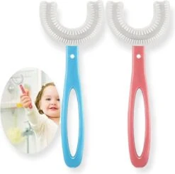 2X Bébé Toothbrush Enfants - Brosse à Dents Pour Bébé Et Tout-petit - Facile, Sûre Et Hygiénique - 6-12 Ans