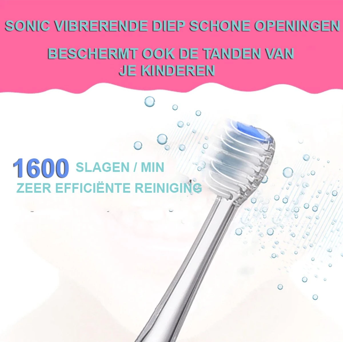 Brosse à Dents électrique Pour Enfants - Fille Et Garçon - De 3 à 12 Ans - Brosse à Dents Pour Enfants Sur Pile (1x AAA Non Incluse) - Étanche - Avec LED - 3x Têtes De Brosse - Minuterie Intelligente - Rose 7 Brosse à Dents électrique Pour Enfants - Fille Et Garçon - De 3 à 12 Ans - Brosse à Dents Pour Enfants Sur Pile (1x AAA Non Incluse) - Étanche - Avec LED - 3x Têtes De Brosse - Minuterie Intelligente - Rose – Image 7