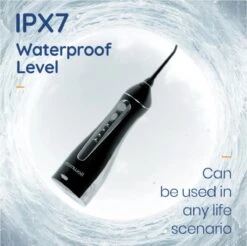 Mornwell - Irrigateur Oral - IPX7 - Hydropulseur Électrique - Rotation 360° - Machines à Soie Dentaire - Sans Fil - 4 Positions - Zwart -Dentaires Appareils Magasin 1200x1196 11