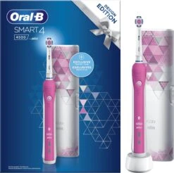 Oral B Oral-B 80337296 Brosse à Dents électrique Adulte Brosse à Dents Rotative Oscillante Rose, Blanc