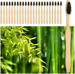 Brosses à Dents En Bambou Relaxdays - Lot De 24 - Brosse à Dents Manuelle - Durable - Blanc Naturel -Dentaires Appareils Magasin 1200x1196 5