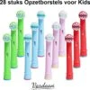 Têtes De Brosse EB-10A Pour Kids - 28 Pièces Têtes De Têtes De Brosse Oral-B - Universelles - Têtes De Brosse à Brosses à Dents électriques Têtes De Brosse - Poils Souples - Têtes De Brosse à Dents Professionnelles Pour Bébé - 28x