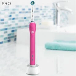 Oral B Oral-B PRO 2 2000 CrossAction Adulte Brosse à Dents Rotative Oscillante Rose, Blanc -Dentaires Appareils Magasin 1200x1197