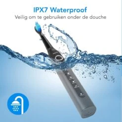 Brosse à Dents électrique LifeGoods - Rechargeable Par USB - 4 Têtes De Brosse - Zwart -Dentaires Appareils Magasin 1200x1198 23