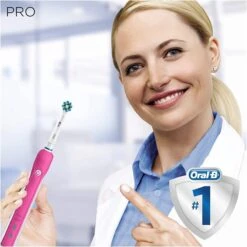Oral B Oral-B PRO 750 CrossAction Adulte Brosse à Dents Rotative Oscillante Rose, Blanc -Dentaires Appareils Magasin 1200x1200 134