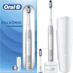 Oral B Oral-B Pulsonic 80322389 Brosse à Dents électrique Adulte Brosse à Dents à Ultrasons Platine, Blanc -Dentaires Appareils Magasin 1200x1200 200