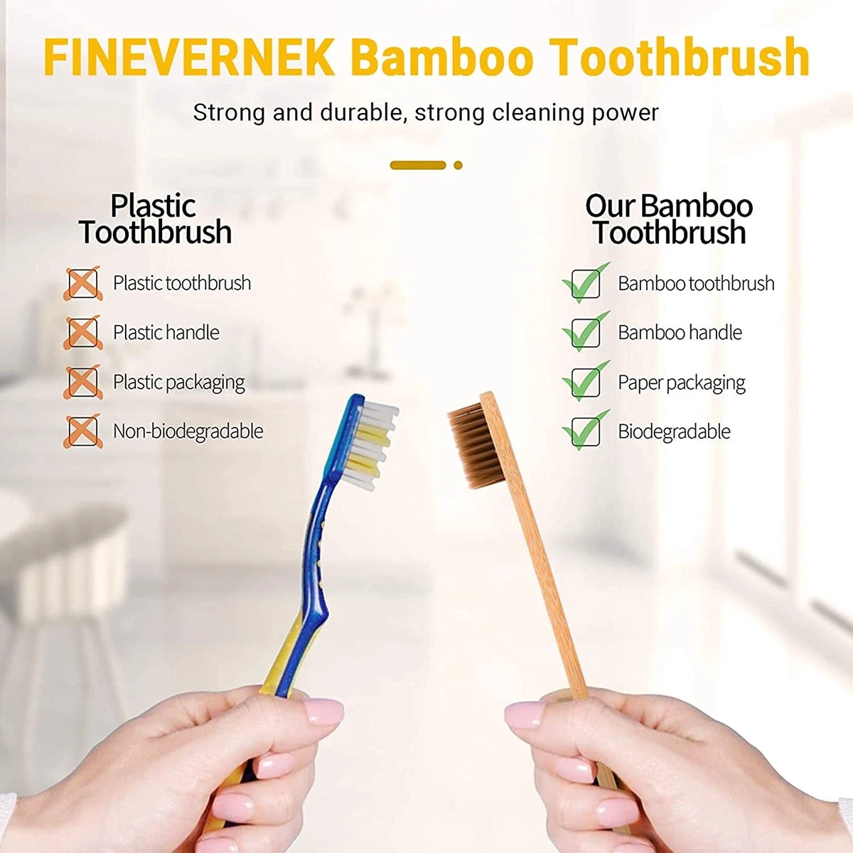 Set De 12 Brosses à Dents En Bambou, Bois Et Bambou, Brosse à Dents En Bois Durable, Sans BPA Bio, Biodégradable, Eco-Friendly, Vegan, Emballage Indépendant, Set De Brosse à Dents En Bambou 2 Set De 12 Brosses à Dents En Bambou, Bois Et Bambou, Brosse à Dents En Bois Durable, Sans BPA Bio, Biodégradable, Eco-Friendly, Vegan, Emballage Indépendant, Set De Brosse à Dents En Bambou – Image 2