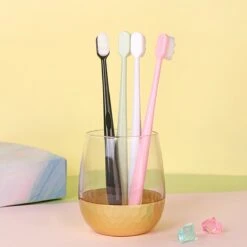 Brosse à Dents DentPro® - Ultra-fine Et Douce - Brosse à Dents Souple - 10 000 Poils - Gencives Sensibles - Doux -Dentaires Appareils Magasin 1200x1200 358