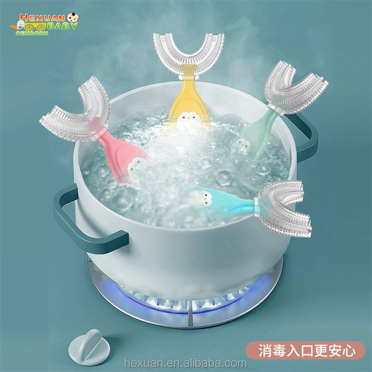 Brosse à Dents Pour Enfants - Brosse à Dents - Pour Bébés - Pour Tout-petits - En Forme De U - 360 Degrés - Siliconen - Couleur Blauw - 0-6 Ans 4 Brosse à Dents Pour Enfants - Brosse à Dents - Pour Bébés - Pour Tout-petits - En Forme De U - 360 Degrés - Siliconen - Couleur Blauw - 0-6 Ans – Image 4