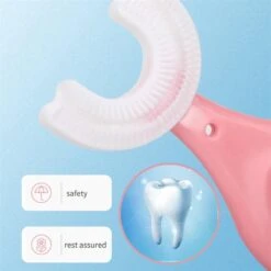 Brosse à Dents Pour Enfants En Forme De U DrPhone KTB Pour Bébés Et Tout-petits - Entre 2 Et 6 Ans - Rose -Dentaires Appareils Magasin 1200x1200 373