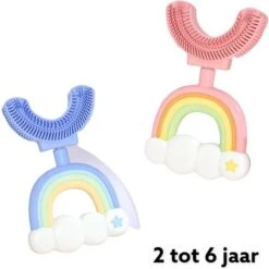Medies - Brosse à Dents Enfant 360° U Arc-en-Ciel Bleu | Brosse à Dents Pour Bébé | Brosse à Dents Pour Enfants | Brosse à Dents Pour Tout-petits | Forme En U - Silicone - Sans Bpa - 2 à 7 Ans -Dentaires Appareils Magasin 1200x1200 389