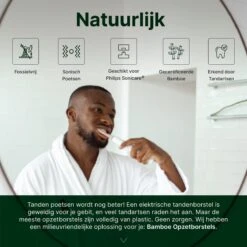 Têtes De Brosse En Bamboe - Sonicare - 4 Pièces - Fabriquées En Bamboe De L'environnement - Testées Par Des Dentistes - Poils à Base De Plantes - Technologie Sonic -Dentaires Appareils Magasin 1200x1200 408