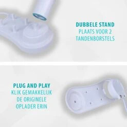 BukkitBow - Support De Brosse à Dents - Support Pour Brosse à Dents Oral B - Support Pour Brosse à Dents Et Têtes De Brosse - Y Compris Unité De Rangement Pour 4 Têtes De Brosse -Dentaires Appareils Magasin 1200x1200 414