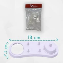 BukkitBow - Support De Brosse à Dents - Support Pour Brosse à Dents Oral B - Support Pour Brosse à Dents Et Têtes De Brosse - Y Compris Unité De Rangement Pour 4 Têtes De Brosse -Dentaires Appareils Magasin 1200x1200 415