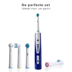 Cheqo® - Têtes De Brosse 4 Pièces Pour Brosse à Dents électrique - Convient à La Plupart Des Brosses à Dents électriques - Anneau De Couleur Propre En Bas - Longueur 7 Cm -Dentaires Appareils Magasin 1200x1200 430