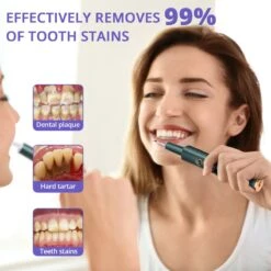 Tandsteen Verwijderaar Détartrant - Détartrant Professionnel - Polissage Des Dents - Élimination De La Plaque électrique - 4 Modes - Avec 4 Têtes De Rechange Et Lumière LED - Vert -Dentaires Appareils Magasin 1200x1200 534