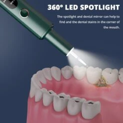 Tandsteen Verwijderaar Détartrant - Détartrant Professionnel - Polissage Des Dents - Élimination De La Plaque électrique - 4 Modes - Avec 4 Têtes De Rechange Et Lumière LED - Vert -Dentaires Appareils Magasin 1200x1200 535