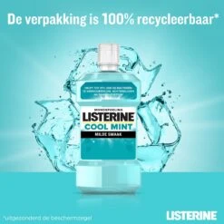 Listerine® Cool Mint Goût Doux, Rince-bouche Sans Alcool Aux Huiles Essentielles, Aide à éliminer Les Bactéries Et Rafraîchit L’haleine Durablement, 500 Ml - Lot De 3 -Dentaires Appareils Magasin 1200x1200 564