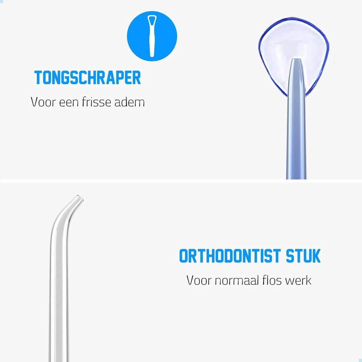 Ensemble De Remplacement D'accessoires Pour Hydropulseur Set - Set D'accessoires Pour Pointes PositiveLife - Embouts De Jet - Attachement Orthodontique - Nettoyeur De Langue - Attachement Pour Brosse à Dents 6 Ensemble De Remplacement D'accessoires Pour Hydropulseur Set - Set D'accessoires Pour Pointes PositiveLife - Embouts De Jet - Attachement Orthodontique - Nettoyeur De Langue - Attachement Pour Brosse à Dents – Image 6