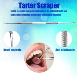 YUBBI Set De 6 Pièces En Acier Inoxydable Pour Dentiste Avec étui - Crochet De Dentiste - Outils De Dentiste - Crochet De Dentiste - Miroir Buccal - Miroir De Dentiste - Plaque Soins - Soins Des Dents -Dentaires Appareils Magasin 1200x1200 606