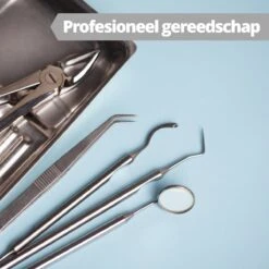AdroitGoods Ensemble De Dentiste En Acier Inoxydable 7 Pièces - Crochet Et Miroir Inclus - Cure- Cure-dents - Plaque - Ensemble De Soins Des Dents -Dentaires Appareils Magasin 1200x1200 624