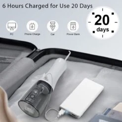 Zacro Water Flosser - Portable - Machines à Soie Dentaire Rechargeables - Irrigateur Oral électrique Professionnel - Dents Propres Et Gencives Saines - Pour La Maison, Les Voyages Et Le Office -Dentaires Appareils Magasin 1200x1200 627