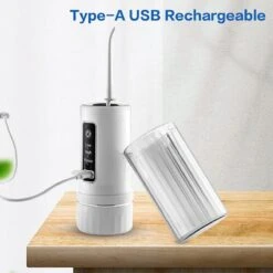 Zacro Water Flosser - Dispositif De Soie Dentaire Sans Fil - Irrigateur Oral - Empêche Le Tartre - 10 Attachements - 3 Positions - IPX7 étanche - Wit -Dentaires Appareils Magasin 1200x1200 636