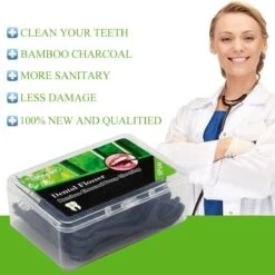 Cure- Cure-dents Toullgo - Flosser - Brosse Dental Nettoyage En Profondeur Au Charbon De Bamboo - 50 Pics -Dentaires Appareils Magasin 1200x1200 639