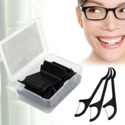 Cure- Cure-dents Toullgo - Flosser - Brosse Dental Nettoyage En Profondeur Au Charbon De Bamboo - 50 Pics -Dentaires Appareils Magasin 1200x1200 640