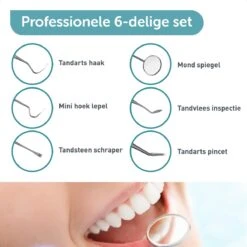 Trousse à Outils D'hygiène Dentaire En Acier Inoxydable - Crochet Dentaire - Outils Dentaires - Crochet Dentaire - Miroir Buccal - Miroir Dentaire - Plaque Dentaire - Soins Dentaires -Dentaires Appareils Magasin 1200x1200 645