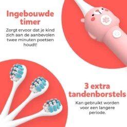 Brosse à Dents électrique Pour Enfants - Rose - Avec 3 Têtes De Brosse Supplémentaires -Dentaires Appareils Magasin 1200x1200 66