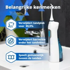 Hydropulseur Optismile - Irrigateur Oral électrique - Sans Fil Et Rechargeable - Comprend Deux Accessoires -Dentaires Appareils Magasin 1200x1200 691