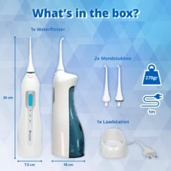 Hydropulseur Optismile - Irrigateur Oral électrique - Sans Fil Et Rechargeable - Comprend Deux Accessoires -Dentaires Appareils Magasin 1200x1200 693