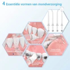 EWT Hydropulseur - Irrigateur Oral - 180ML - 3 Modes - 4 Modes De Nettoyage - Rechargeable Par USB - Étanche - Avec Brosse à Langue -Dentaires Appareils Magasin 1200x1200 700