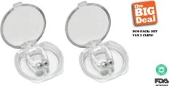 Pince-nez Anti-ronflement En Silicone - Aide Au Sommeil Ronflement Soulagement De La Bouche Sèche Respiration - Set DUO
