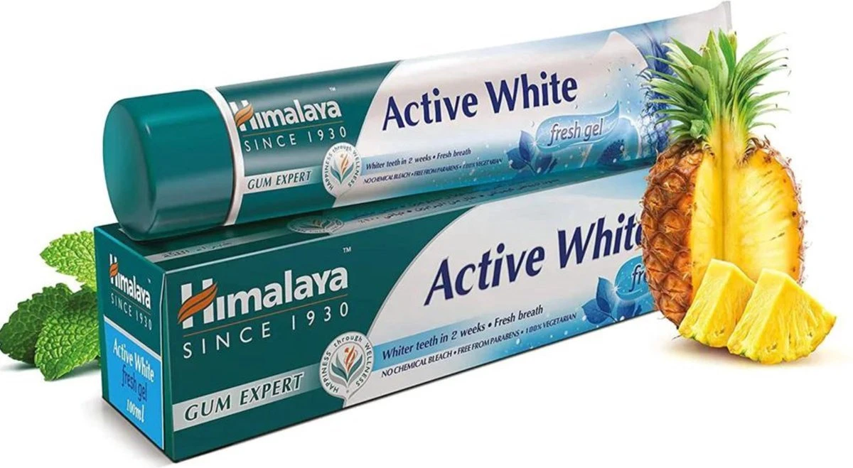 Himalaya Herbals Active White Dentifrice Fresh Gel - Dentifrice Aux Herbes - Gencives Saines Et Dents Plus Blanches - Végétarien - Dentifrice Sans Fluorure Ni Parabènes - 75 Ml 2 Himalaya Herbals Active White Dentifrice Fresh Gel - Dentifrice Aux Herbes - Gencives Saines Et Dents Plus Blanches - Végétarien - Dentifrice Sans Fluorure Ni Parabènes - 75 Ml – Image 2