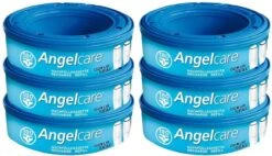 Angelcare - Recharge Cassette Plus - Recharge 6 Pièces - Poubelle à Couches - Recharge La Poubelle à Canapés Angelcare