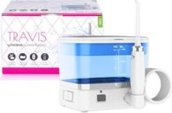 TRAVIS Sans Fil Everbright TRAVIS | Dispositif De Soie Dentaire | Irrigateur Oral Sans Fil | USB Rechargeable | Parfait Pour Lorsque Vous Voyagez | Avec Pochette De Voyage De Luxe | Modèle Ultra Compact