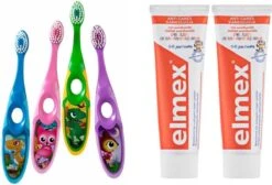4 X Brosses à Dents Jordan Step By Step - Sablier - étui De Rangement - 2 X Elmex 0-5 Ans