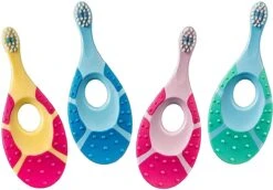 Jordan Step 1 Brosse à Dents Pour Bébé, 0 à 2 Ans, Brosses Douces, Sans BPA Par Jordan (lot De 4)
