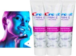 Crest® Crest 3D White Brilliance Accélérateur De Blanchiment Des Dents Dentifrice Blanchissant - Dentifrice Pour Blanchiment Et Traitement Intensif De Blanchiment Et De L'Émail - Dentifrice Blanchissant - 3 X 75ml - Pack De Valeur