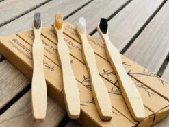 Quatre Brosses à Dents En Bamboe Durables - Pack Familial - Conception De Brosse Uniek - 100 % Eco- Quatre Couleurs Différentes -Dentaires Appareils Magasin 1200x899 7