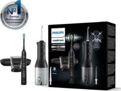 Philips Sonicare 9000 Diamond Clean Zwart (HX9911/09) + Power Flosser 3000 Oral Irrigator Zwart (HX3806/33) - Brosse à Dents électrique Et Flosser -Dentaires Appareils Magasin 1200x903